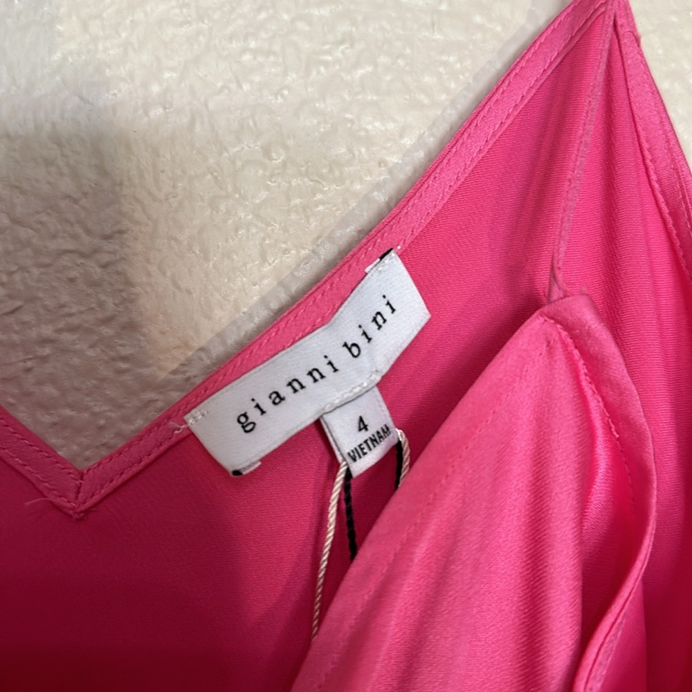 Gianni Bini x DANNIJO Helena Satin TwoTone Color Block ScoopNeck Midi SlipDress - Picture 3 of 9